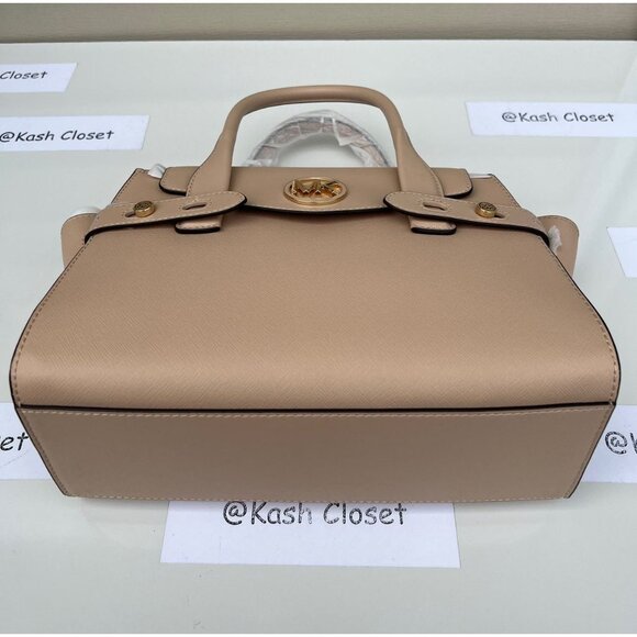 Michael Kors satchel bag carmen medium flap purse buff - Picture 8 of 12